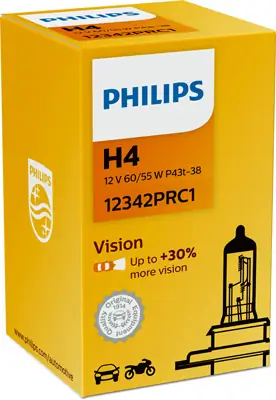 КРУШКА H4 Vision 12V 60/55W P43t-38 PHILIPS