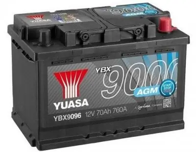АКУМУЛАТОР YUASA 70AH 760А R+ AGM Start Stop Plus Batteries YUASA