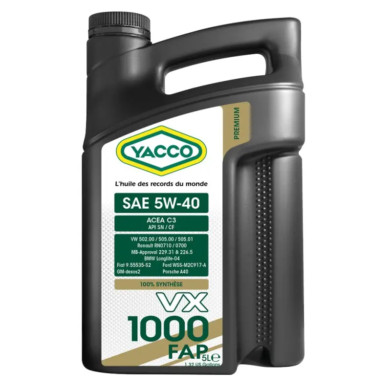 YACCO VX 1000 FAP 5W-40 5L YACCO