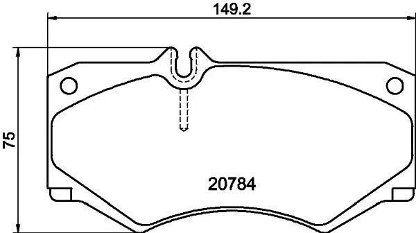 комплект спирачно феродо, дискови спирачки HELLA               