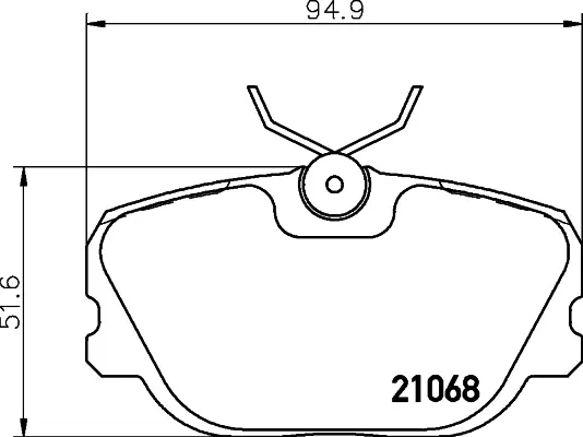 комплект спирачно феродо, дискови спирачки HELLA               