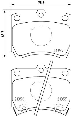 комплект спирачно феродо, дискови спирачки HELLA               