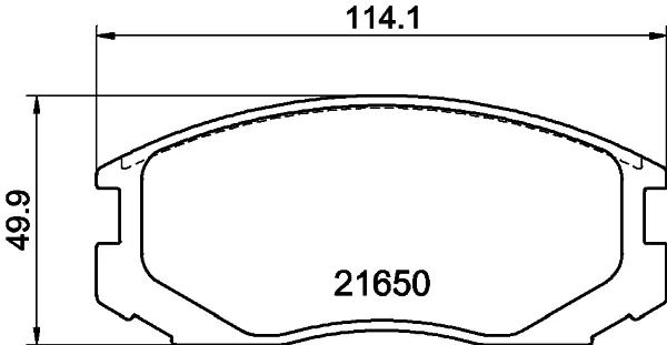 комплект спирачно феродо, дискови спирачки HELLA               