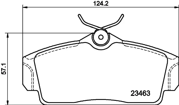 комплект спирачно феродо, дискови спирачки HELLA               