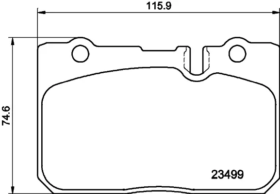 Комплект спирачно феродо, дискови спирачки HELLA