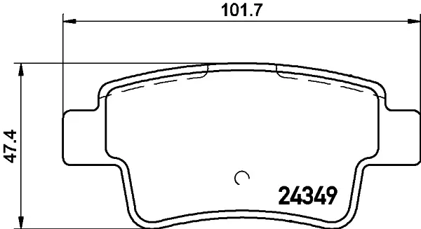 комплект спирачно феродо, дискови спирачки HELLA               