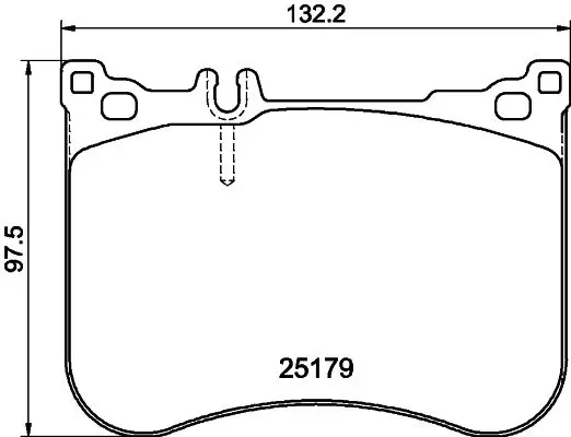 комплект спирачно феродо, дискови спирачки HELLA               