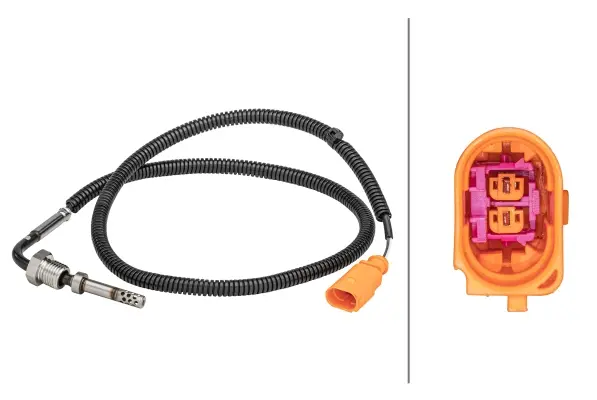 датчик, температура на изгорелите газове HELLA               