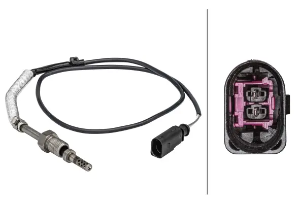 датчик, температура на изгорелите газове HELLA               