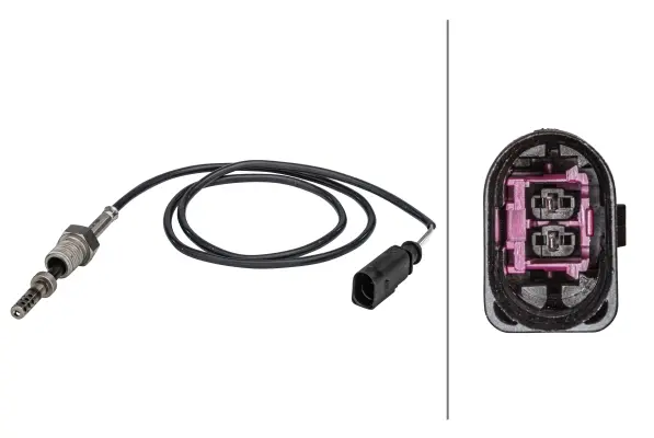 датчик, температура на изгорелите газове HELLA               