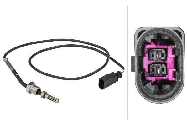 датчик, температура на изгорелите газове HELLA               