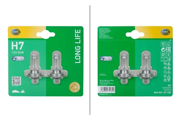 крушка с нагреваема жичка, фар за дълги светлини HELLA               