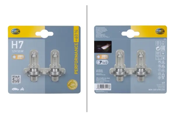 крушка с нагреваема жичка, фар за дълги светлини HELLA               