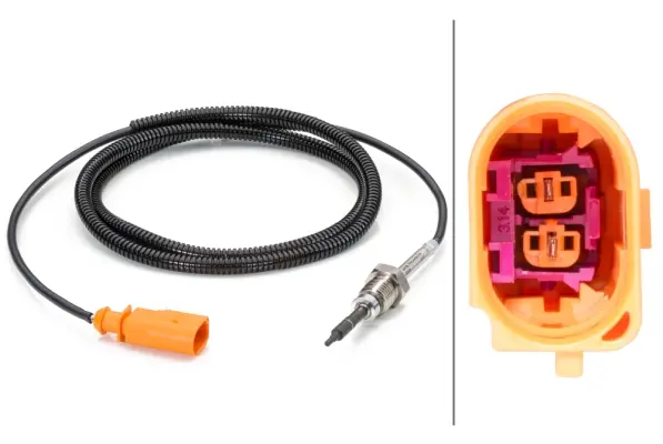 датчик, температура на изгорелите газове HELLA               