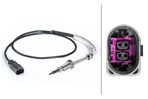 датчик, температура на изгорелите газове HELLA               