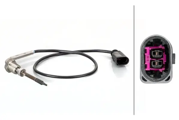 датчик, температура на изгорелите газове HELLA               