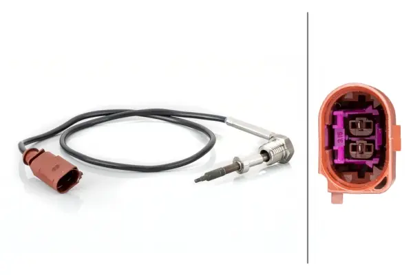 датчик, температура на изгорелите газове HELLA               