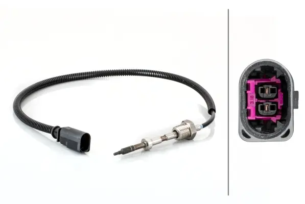 датчик, температура на изгорелите газове HELLA               