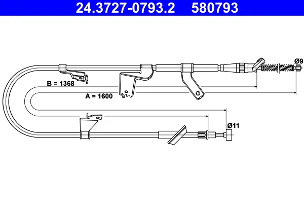 жило, ръчна спирачка ATE                 