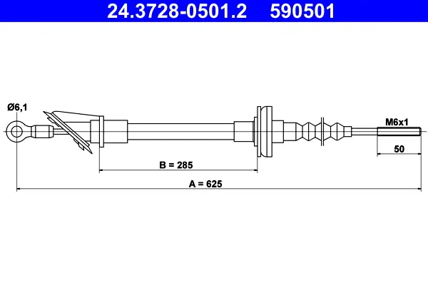 въжен механизъм, задействане на съединителя ATE                 