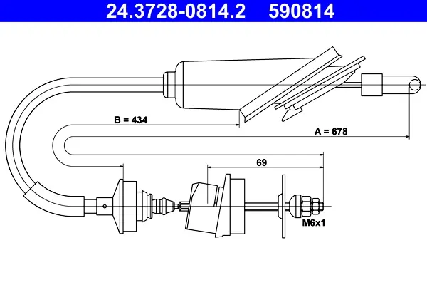 въжен механизъм, задействане на съединителя ATE                 