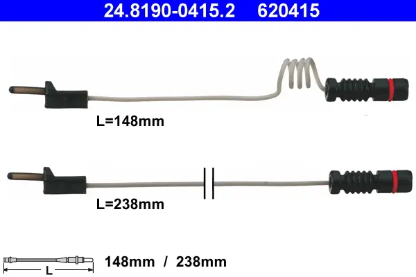 Датчик износване накладки за MERCEDES-BENZ T2/LN1 самосвал 609 DK (668.041, 668.042) 24.8190-0415.2 ATE                 