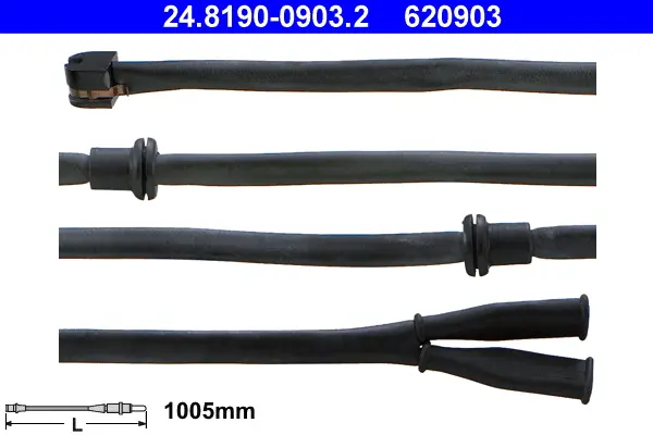 предупредителен контактен сензор, износване на накладките ATE                 