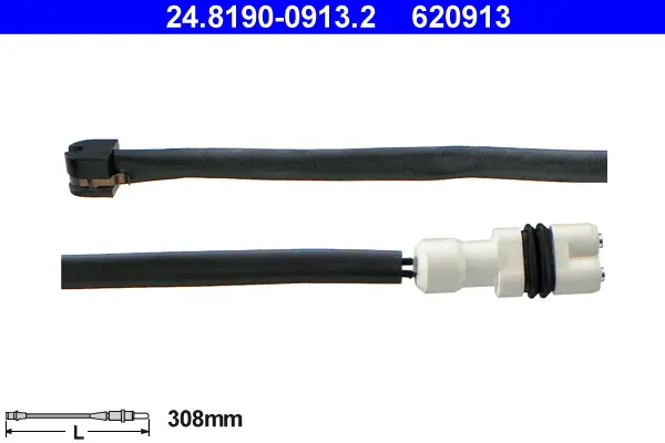 предупредителен контактен сензор, износване на накладките ATE                 