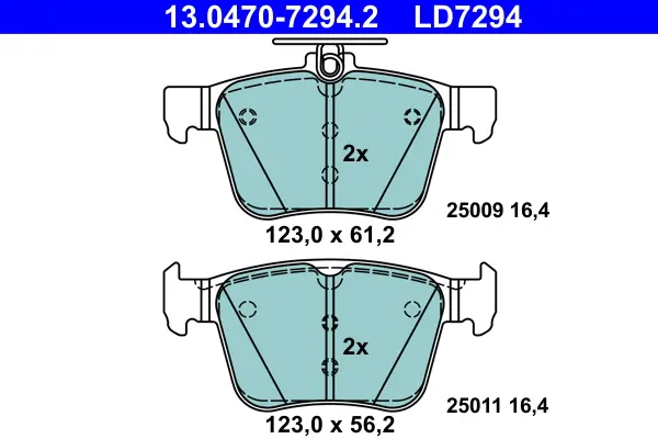 Накладки за SEAT TARRACO (KN2_) 2.0 TDi 4Drive 13.0470-7294.2 ATE                 