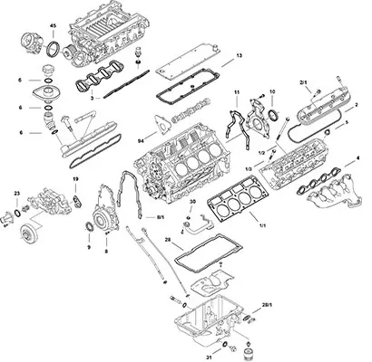 пълен комплект гарнитури, двигател ELRING              