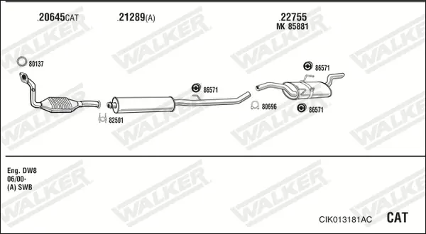 Изпускателна система WALKER              