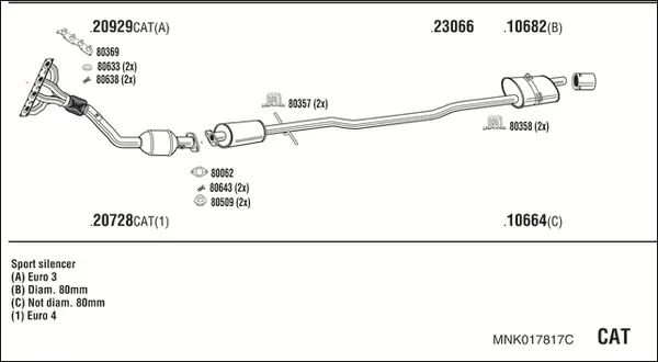 Изпускателна система WALKER              