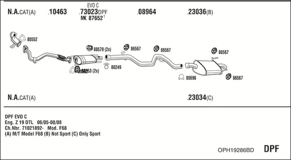 Изпускателна система WALKER              