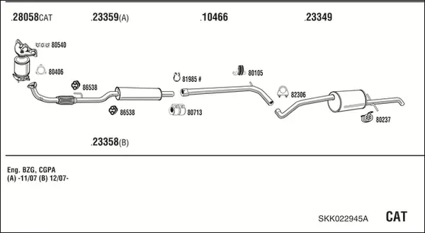 Изпускателна система WALKER              