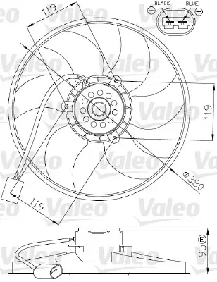 вентилатор, охлаждане на двигателя VALEO               