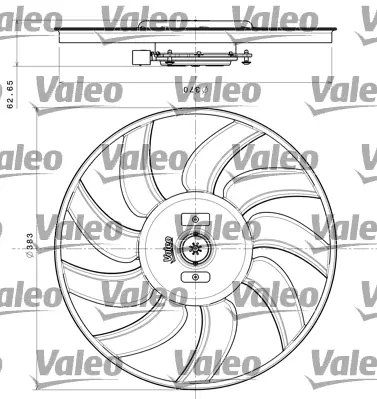 вентилатор, охлаждане на двигателя VALEO               