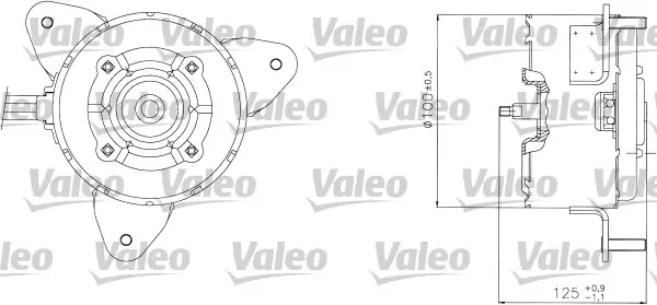 електромотор, вентилатор на радиатора VALEO               