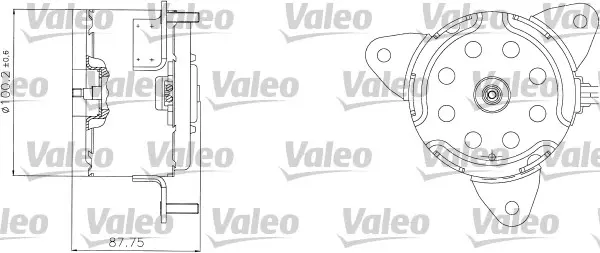 електромотор, вентилатор на радиатора VALEO               