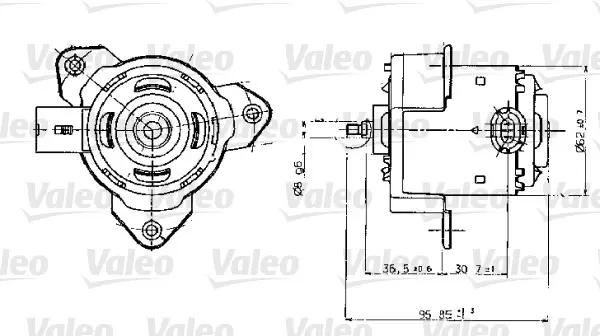 електромотор, вентилатор на радиатора VALEO               