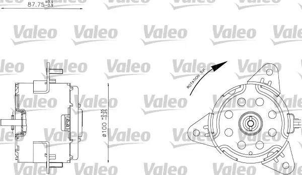 електромотор, вентилатор на радиатора VALEO               