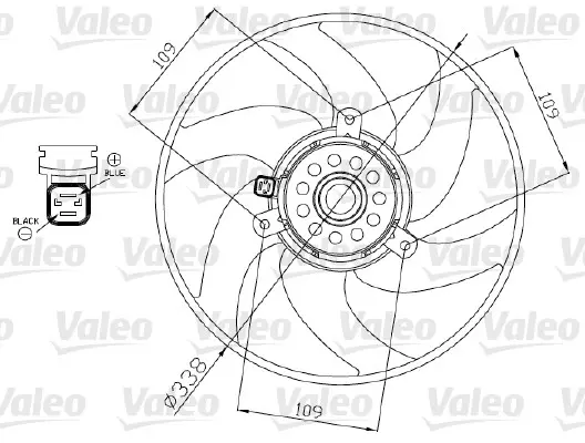 вентилатор, охлаждане на двигателя VALEO               