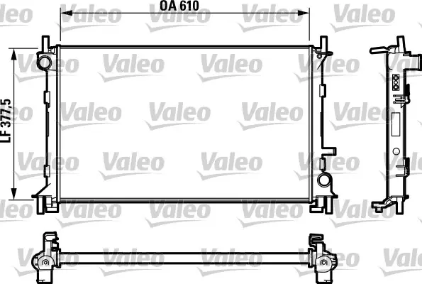 радиатор, охлаждане на двигателя VALEO               