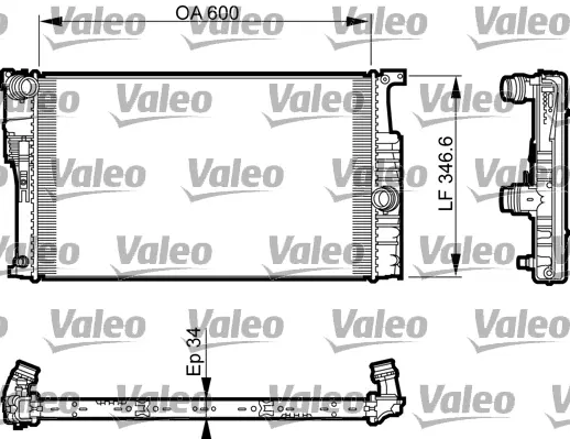 радиатор, охлаждане на двигателя VALEO               