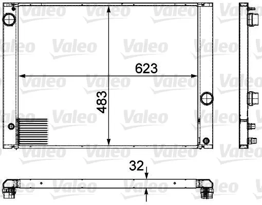 радиатор, охлаждане на двигателя VALEO               