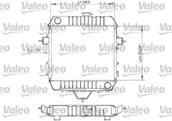радиатор, охлаждане на двигателя VALEO               