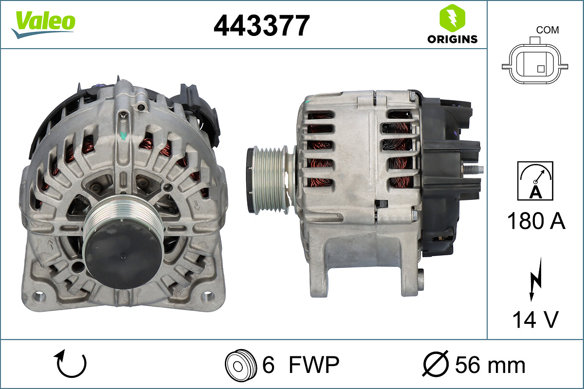 VALEO ORIGINS NEW OE TECHNOLOGY , генератор VALEO