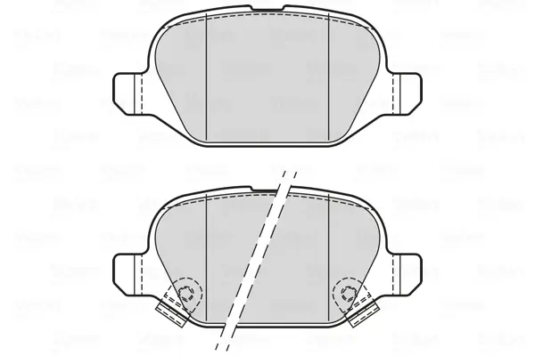комплект спирачно феродо, дискови спирачки VALEO               