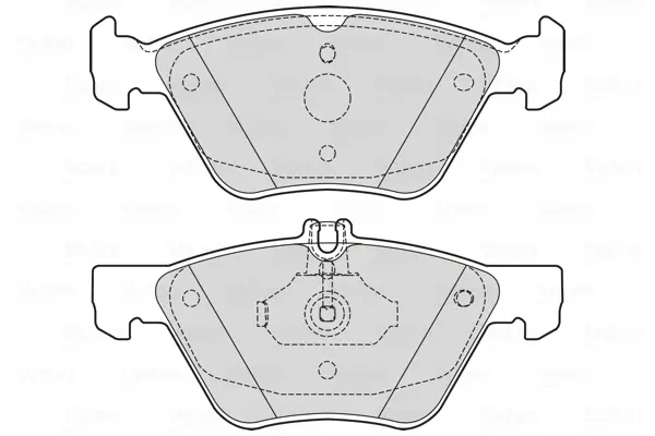 комплект спирачно феродо, дискови спирачки VALEO               