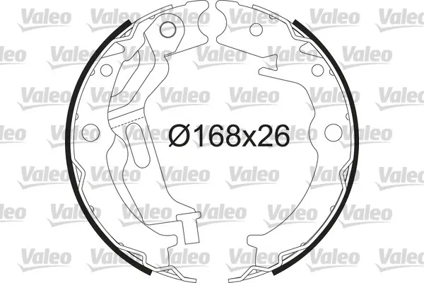 Комплект спирачна челюст VALEO