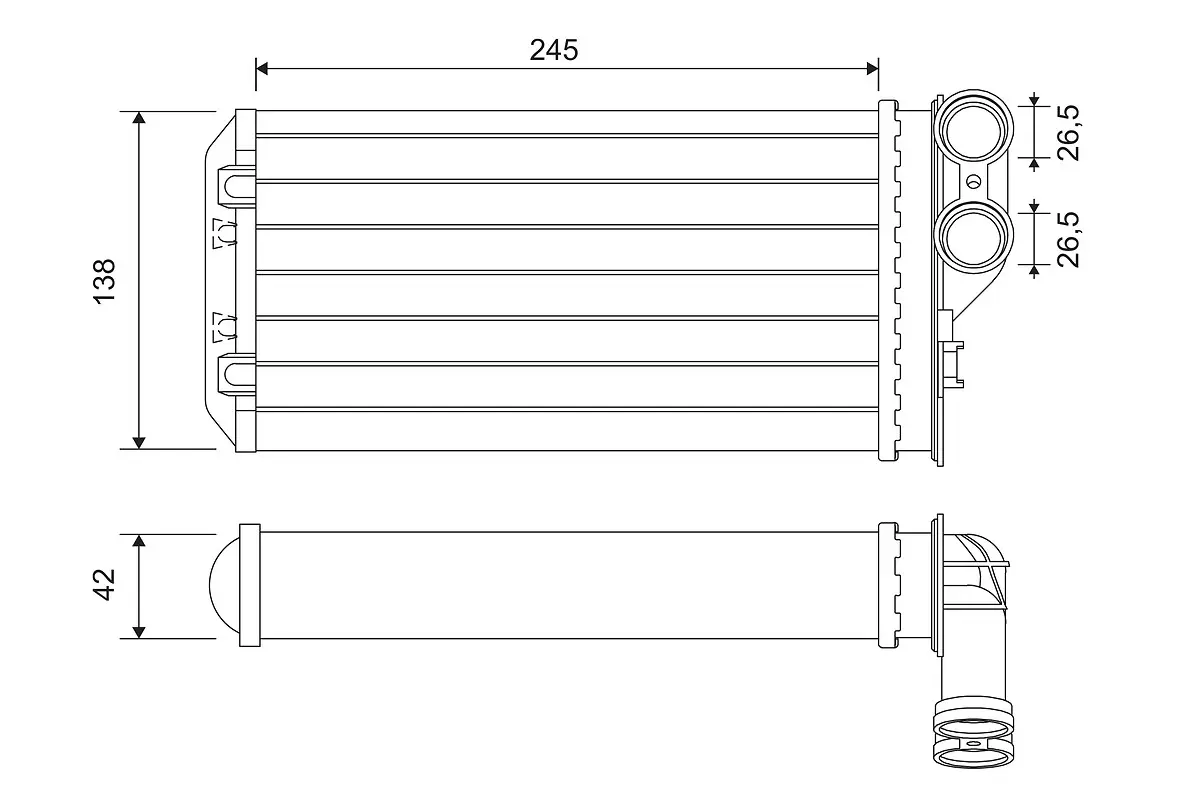 топлообменник, отопление на вътрешното пространство VALEO               